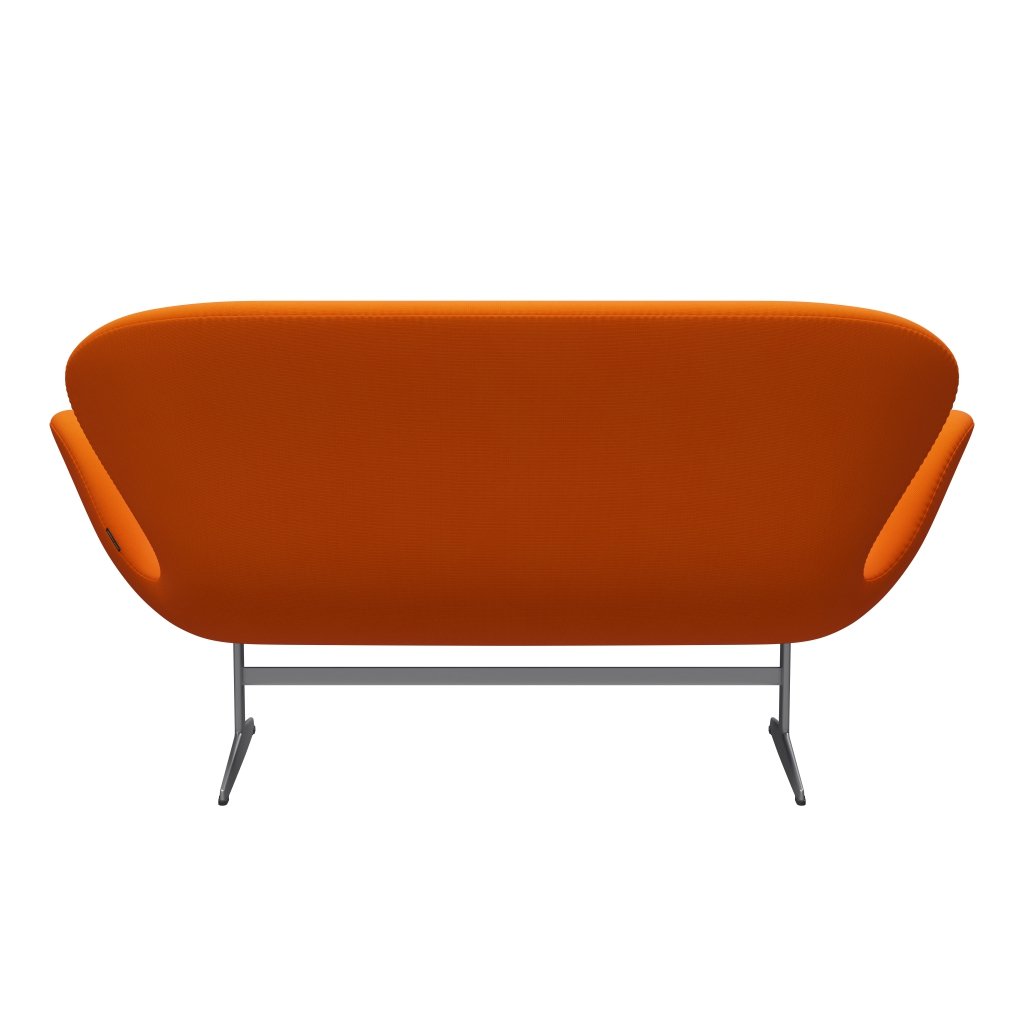 Fritz Hansen Swan Sofa 2 Seater, Silver Grey/Fame Orange (63077)