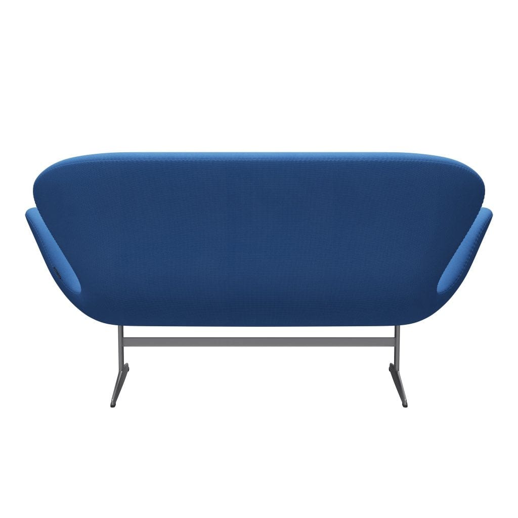 Fritz Hansen Swan Sofa 2-Sitzer, Silbergrau/Fame Türkis (66118)