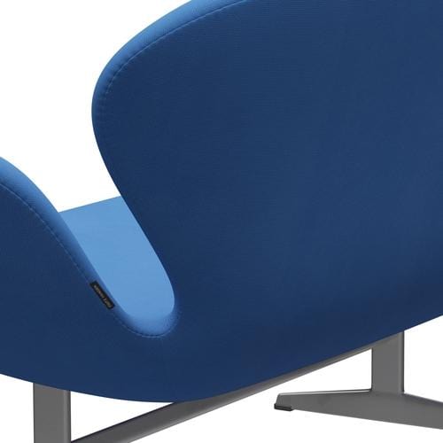 Fritz Hansen Swan Sofa 2-Sitzer, Silbergrau/Fame Türkis (66118)