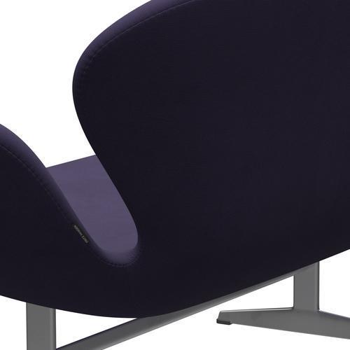 [product_category]-Fritz Hansen Swan Sofa 2 Seater, Silver Grey/Fame Violet Dark-Fritz Hansen-3321-F65082-SGBASE-FRI-5