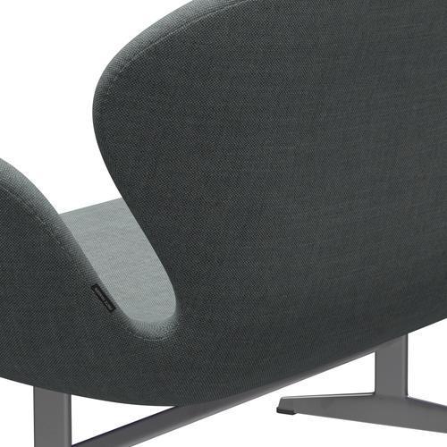 [product_category]-Fritz Hansen Swan Sofa 2 Seater, Silver Grey/Sunniva Grey/Pale Green-Fritz Hansen-3321-SV152-SGBASE-FRI-5