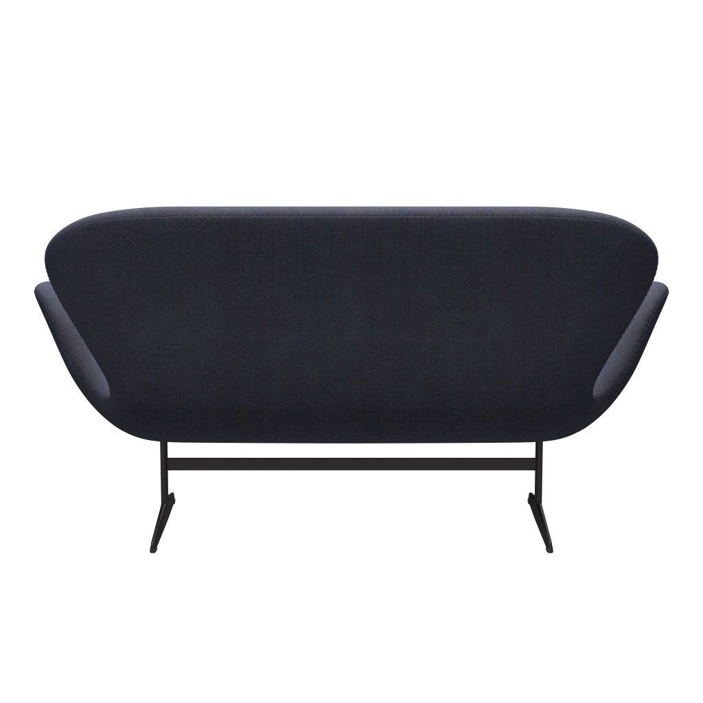 Fritz Hansen Swan divano 2 posti, grafite caldo/tela azzurra (0734)