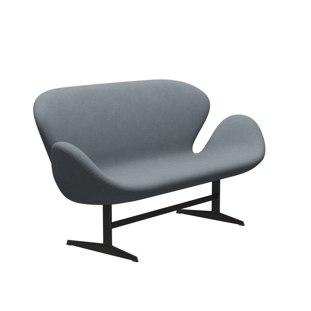 [product_category]-Fritz Hansen Swan Sofa 2 Seater, Warm Graphite/Divina Light Grey-Fritz Hansen-3321-DIV171-WGBASE-FRI-2