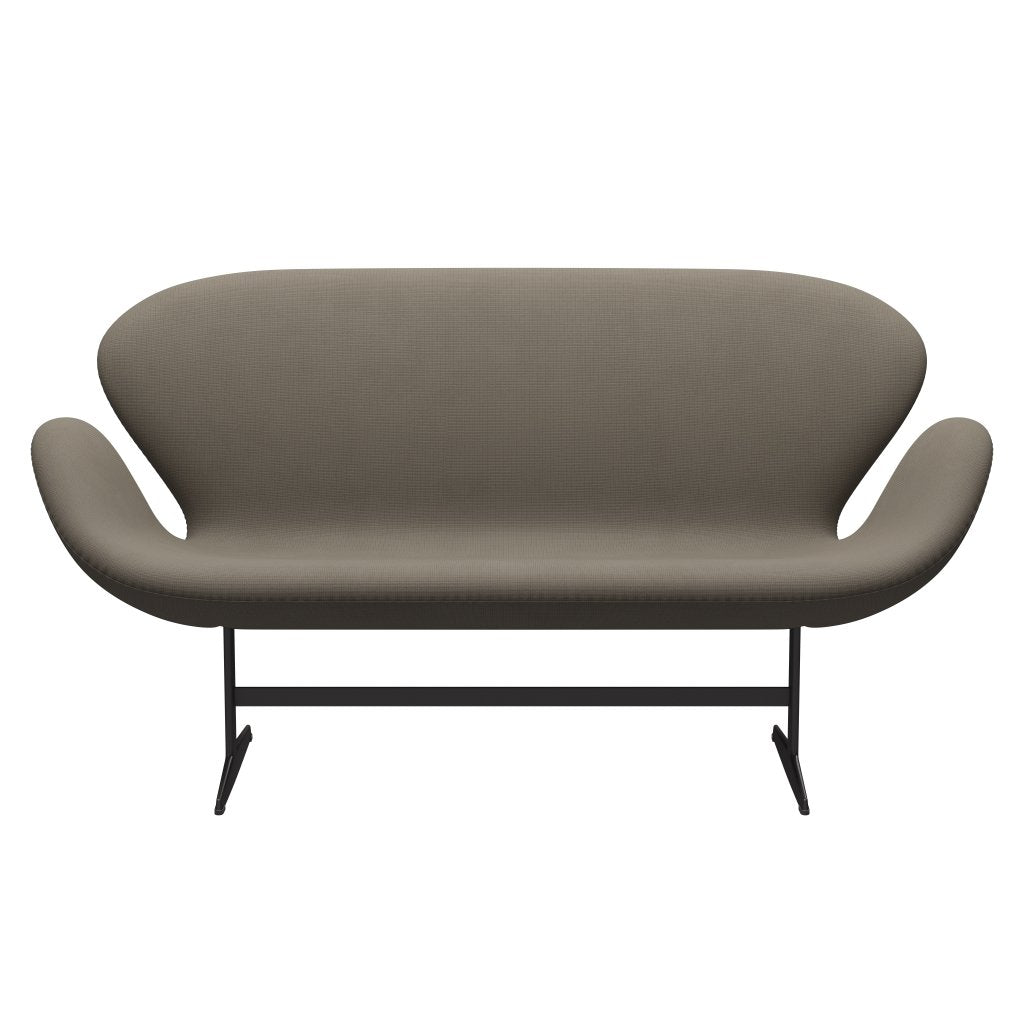 Fritz Hansen Canapé de cygne 2 places, graphite chaud / renommée beige (61003)