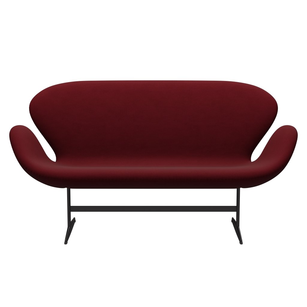 Fritz Hansen Canapé de cygne 2 places, graphite chaud / renom Bordeaux (64058)