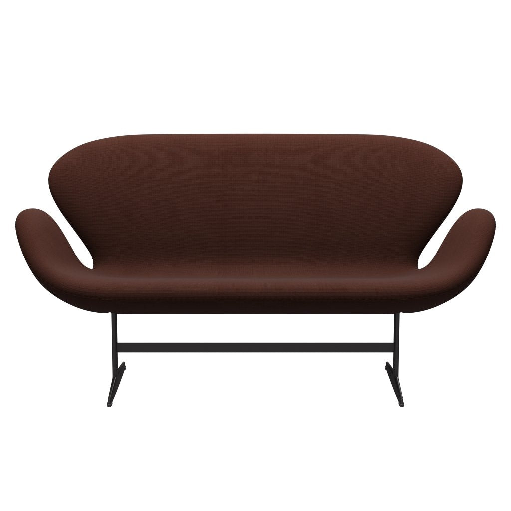 Fritz Hansen Canapé de cygne 2 places, graphite chaud / renommée marron (61047)