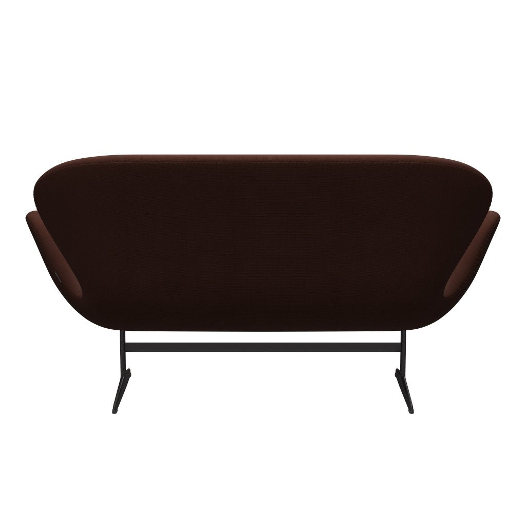 Fritz Hansen Canapé de cygne 2 places, graphite chaud / renommée marron (61047)