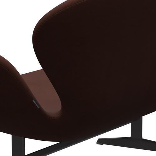 Fritz Hansen Canapé de cygne 2 places, graphite chaud / renommée marron (61047)