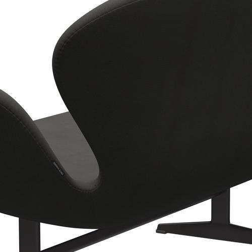 Fritz Hansen Canapé de cygne 2 places, graphite chaud / renom Brown (61060)