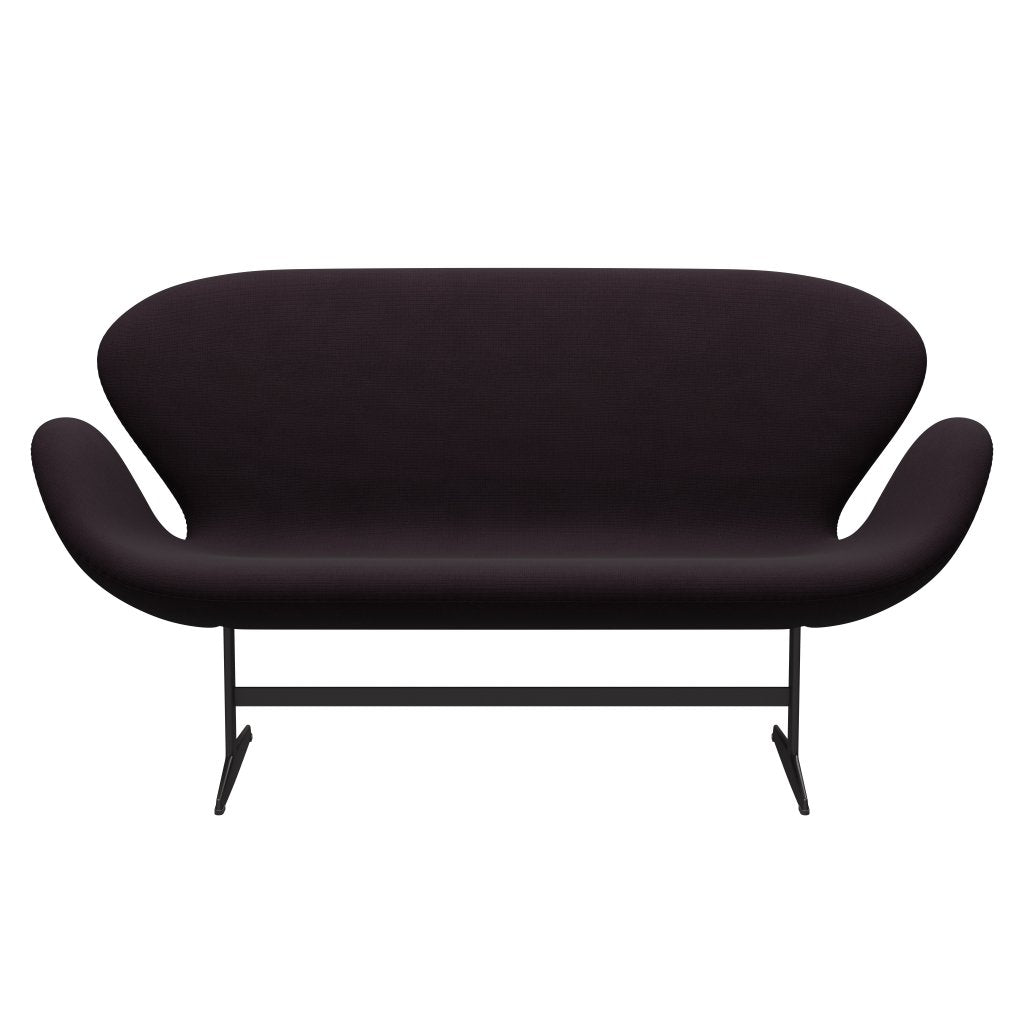 Fritz Hansen Canapé de cygne 2 places, graphite chaud / renom Brown (61108)