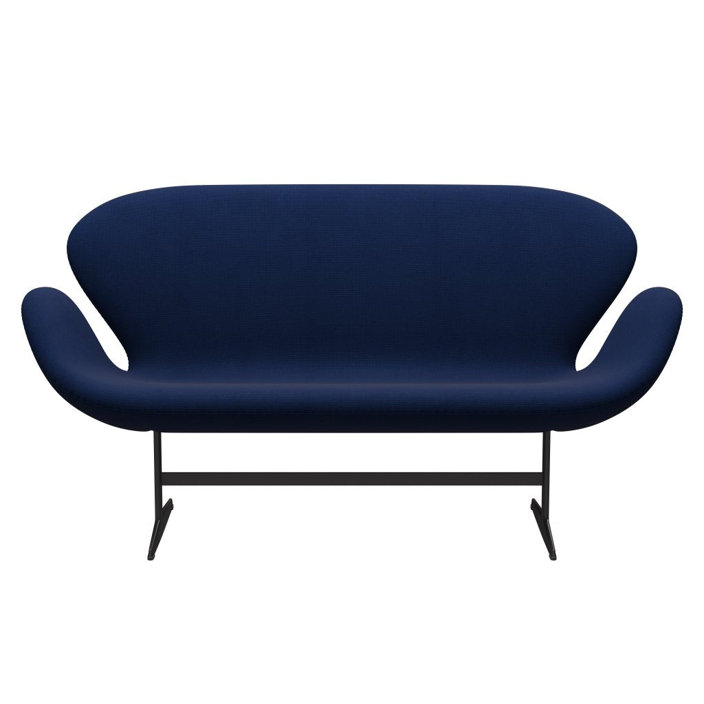 Fritz Hansen Swan Sofá 2 plazas, Grafito cálido/fama azul oscuro (66071)