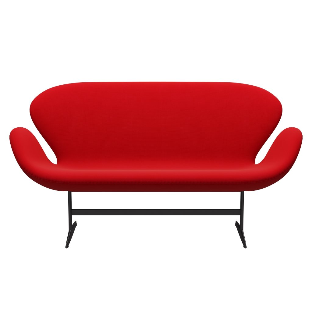 Fritz Hansen Canapé de cygne 2 places, graphite chaud / renommée rouge (64119)