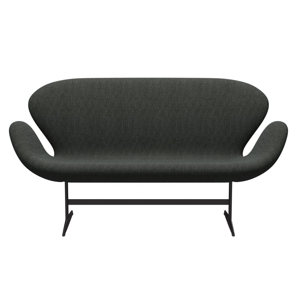 Fritz Hansen Swan Sofa 2 Seater, Warm Graphite/Hallingdal Black/Grey (368)