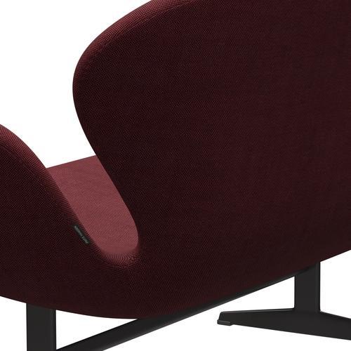 [product_category]-Fritz Hansen Swan Sofa 2 Seater, Warm Graphite/Sunniva Burgundy-Fritz Hansen-3321-SV662-WGBASE-FRI-5