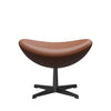 Fritz Hansen The Egg Footstool Leather, Black/Essential Walnut