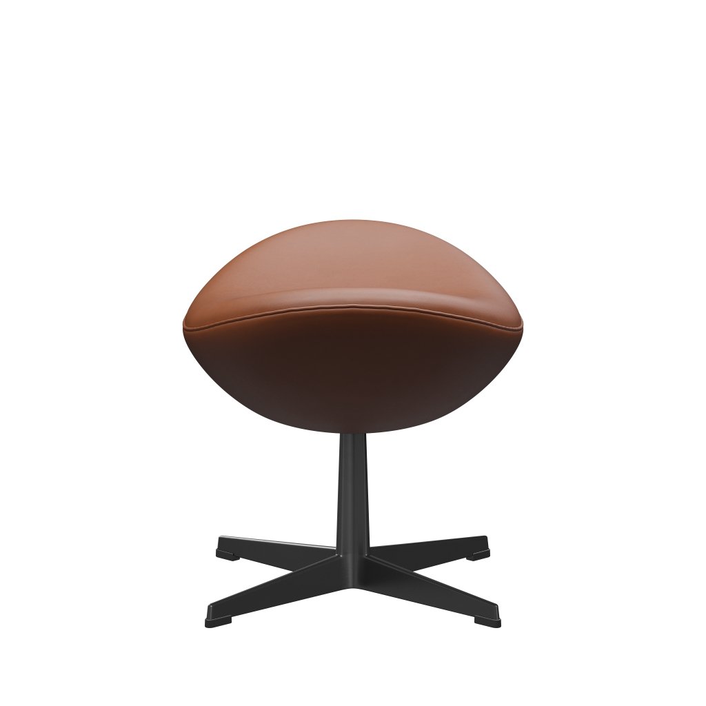 [product_category]-Fritz Hansen The Egg Footstool Leather, Black/Essential Walnut-Fritz Hansen-3127-STWALT-BLLA-FRI-3