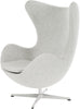 Fritz Hansen The Egg Lounge Chair Fabric, Divina Melange Light Grey