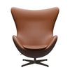 Fritz Hansen The Egg Lounge Chair Leather, Brown Bronze/Essential Walnut