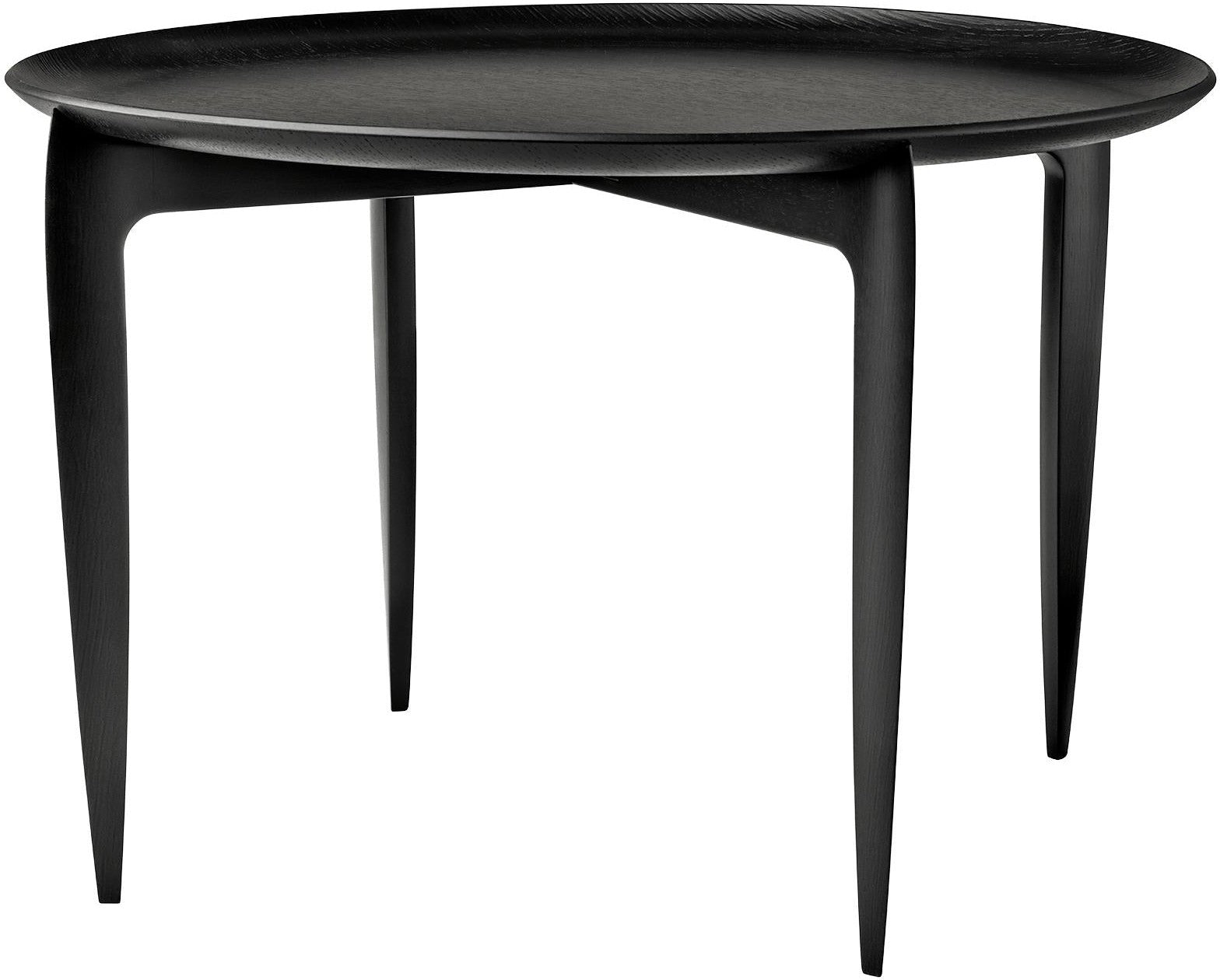 Fritz Hansen Table de plateau noir Ø60