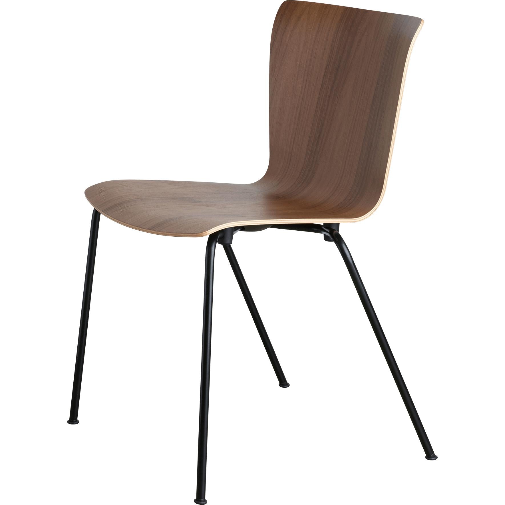 Fritz Hansen Vico Duo VM110 Stolpulverlakeret ramme, valnød