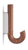 Gejst Hook Mini Hook, Walnut/Chrome