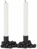 Gejst Molekyl Candle Holder Black 2pcs, 3,3cm