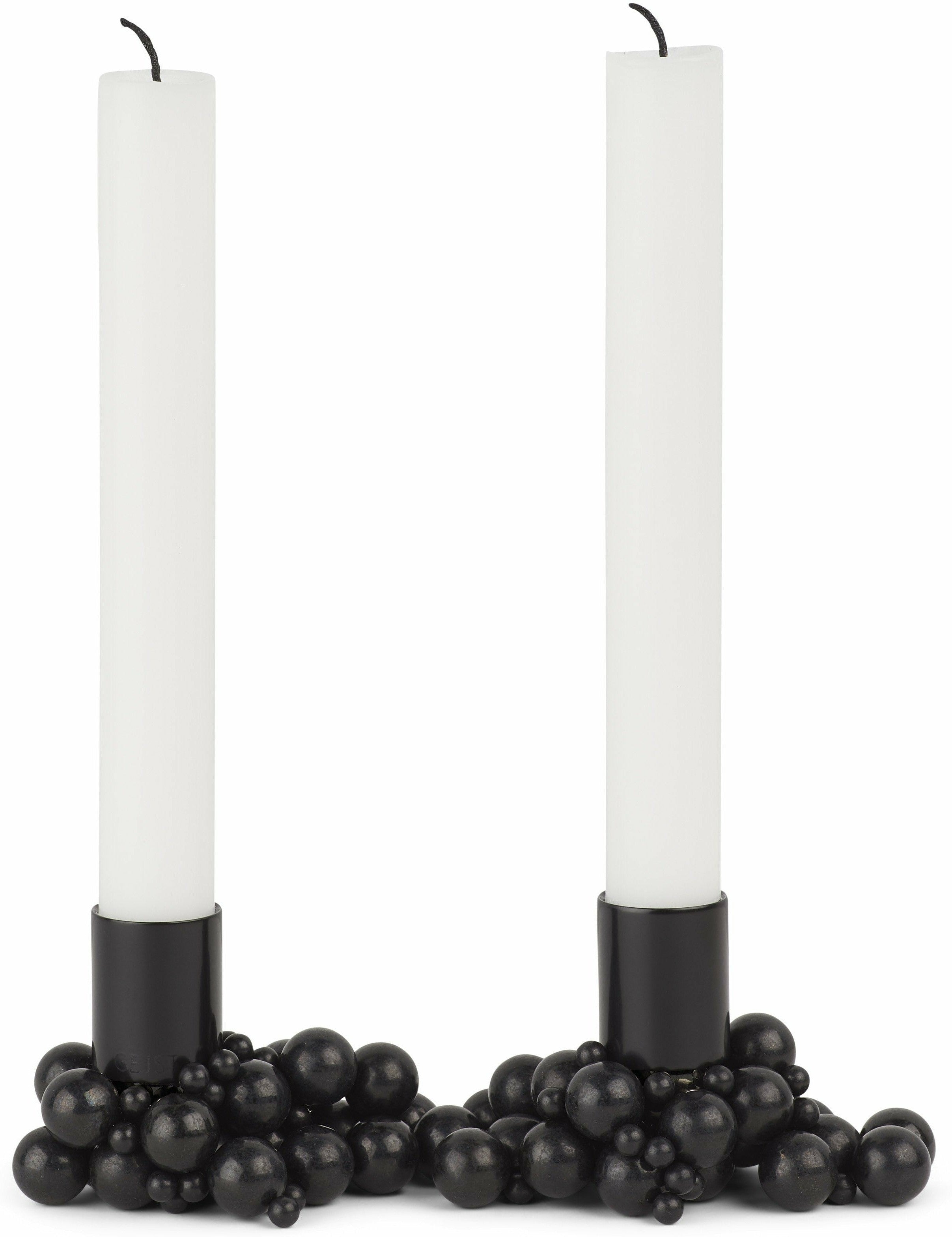 Gejst Molekyl Candle Holder Black 2pcs, 3,3 cm