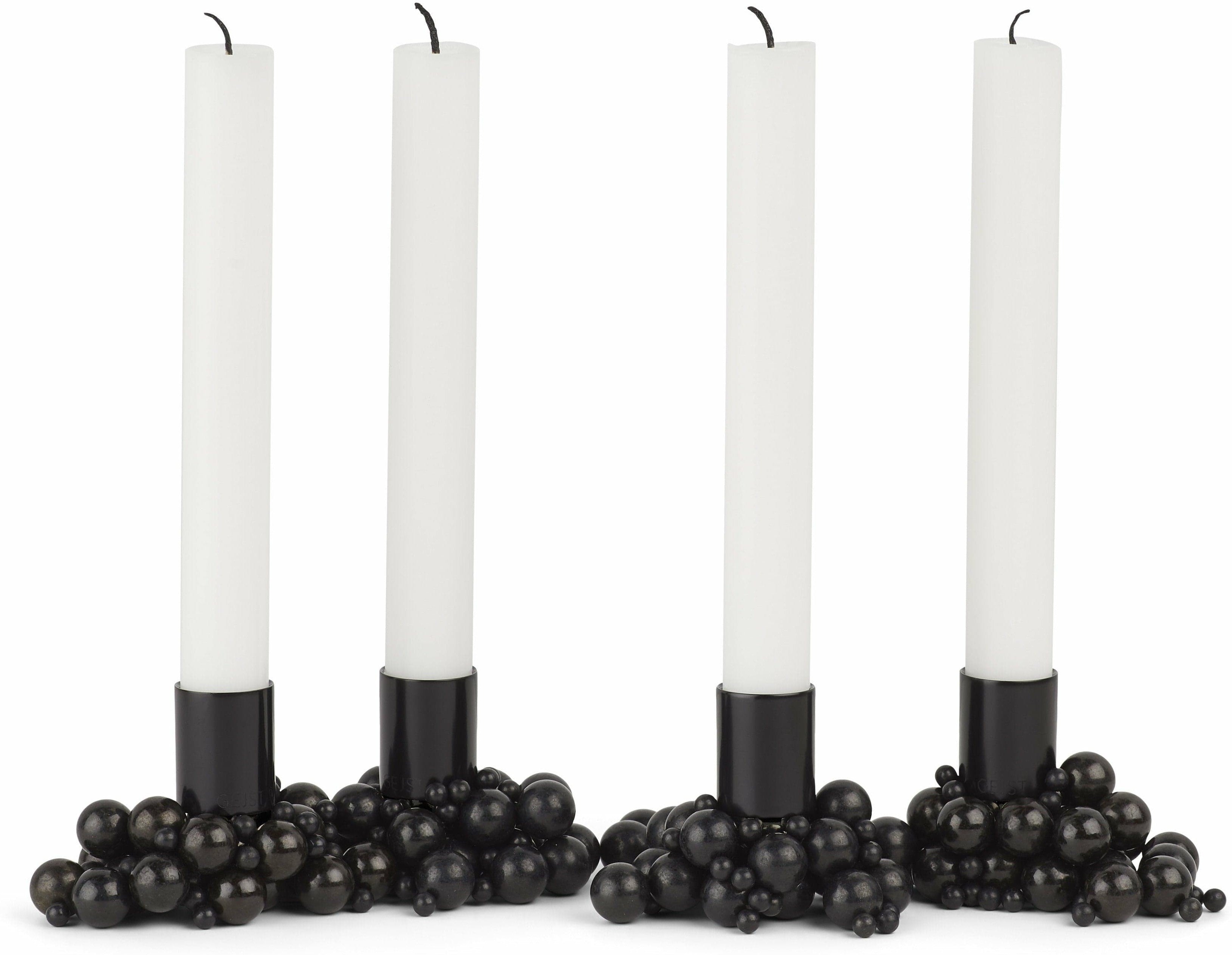 Gejst molekyl Candle Portor Black 4pcs, 3,3 cm