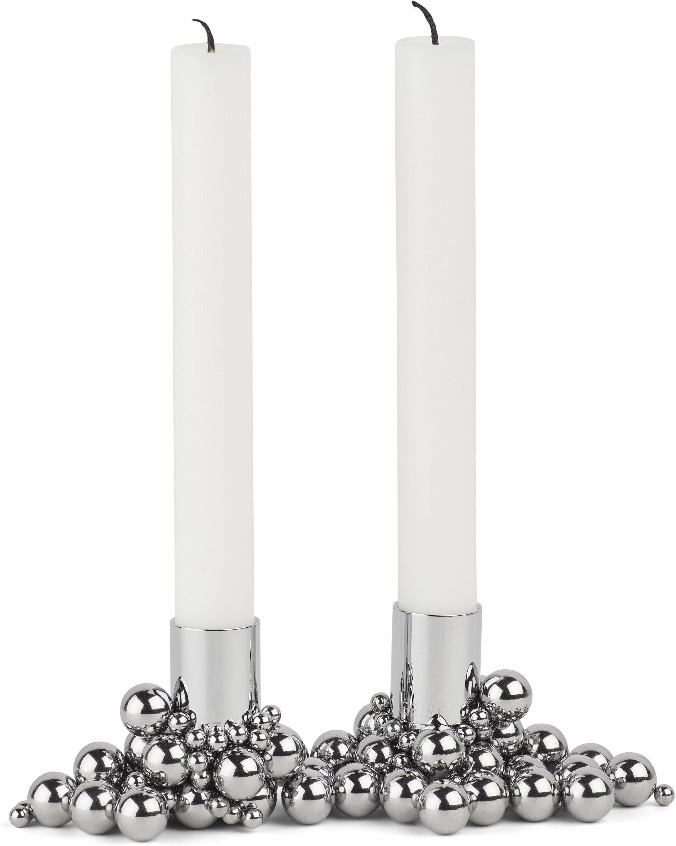 Gejst Molekyl Candle Holder Chrome 2pcs, 3,3 cm