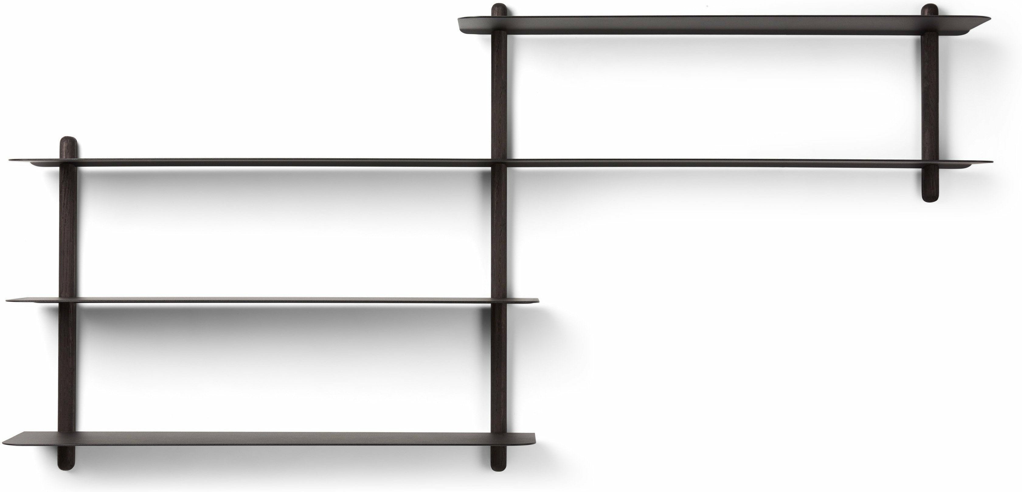 GEJST NIVO SHELF B Black Ash/Black, 59 cm