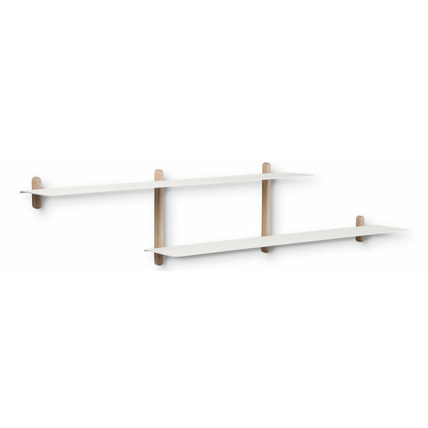 GEJST NIVO SHELF H, quercia leggera/bianco