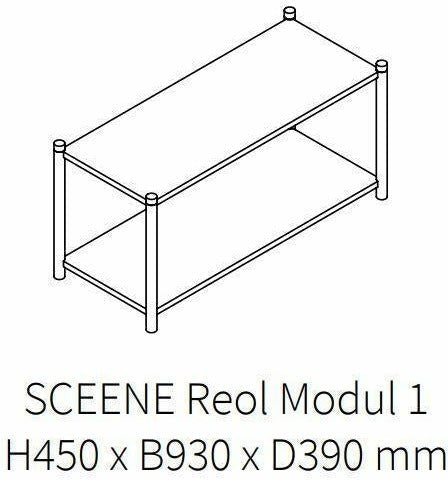 gejst sceene reol模量1，浅橡木