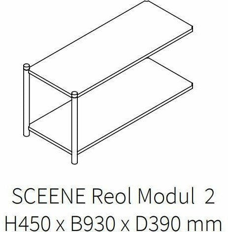 GEJST SCEENE REOL MODULO 2, quercia leggera