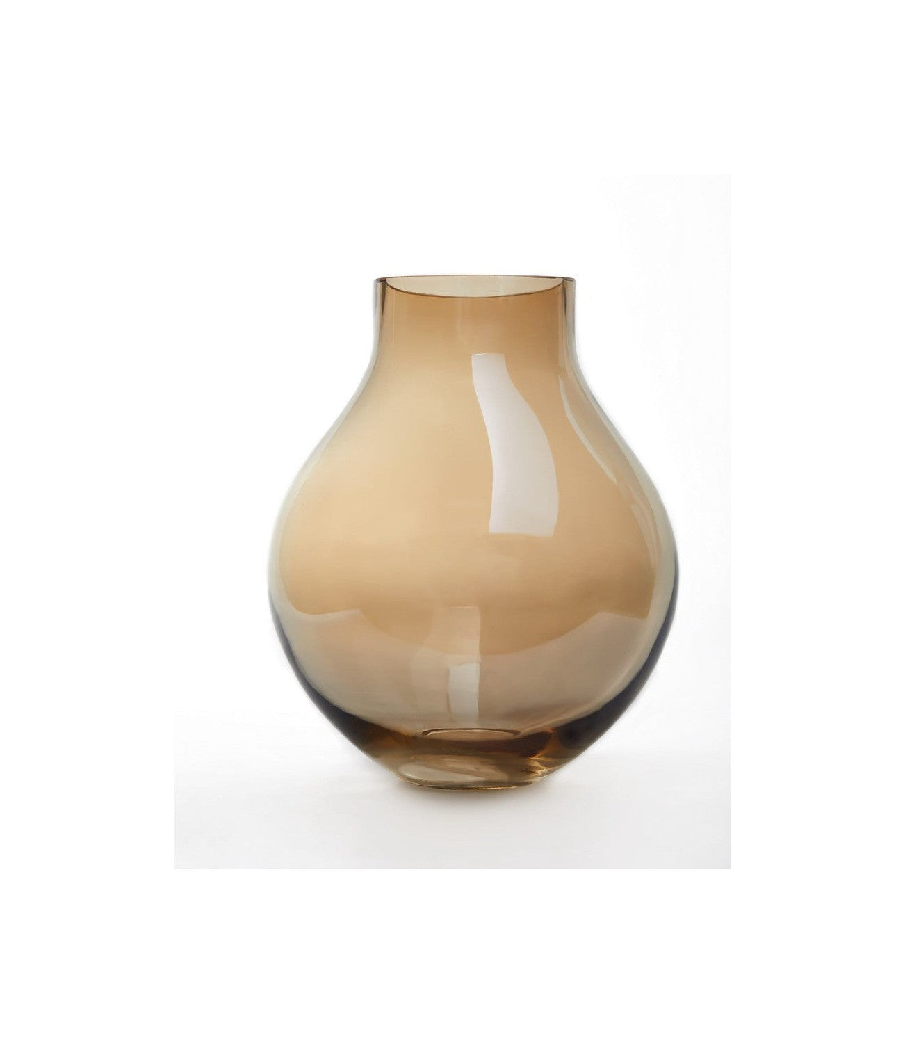 Vase en verre en forme de bulbe, série: Envie