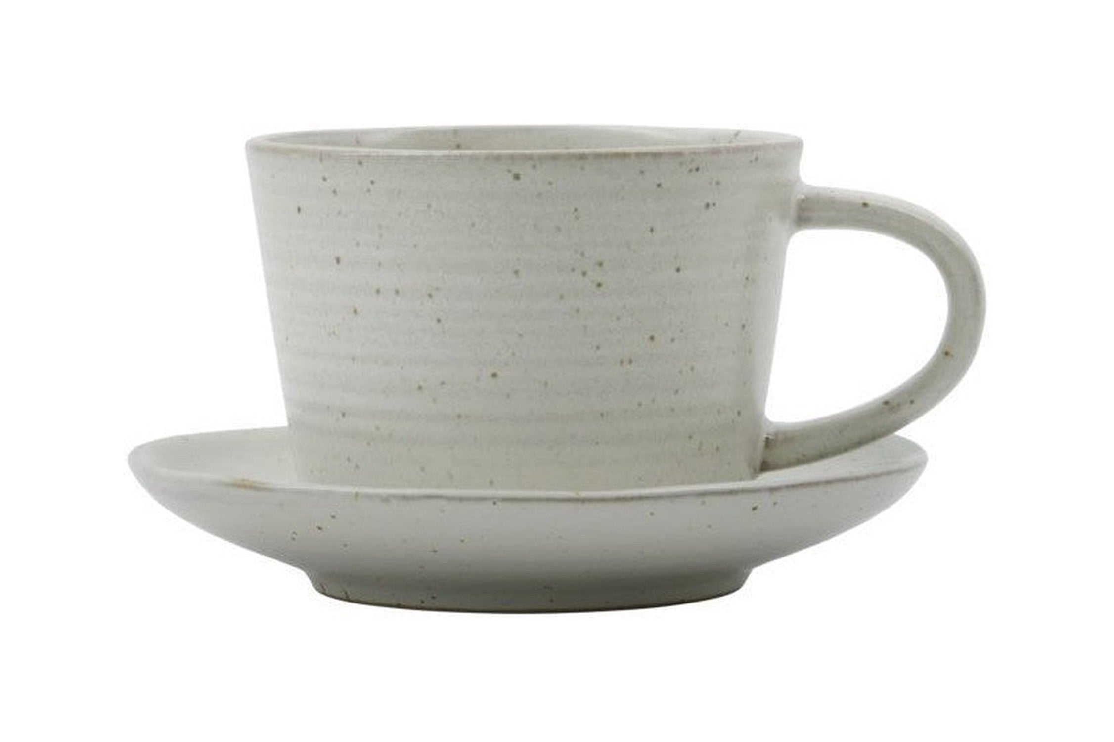 House Doctor Cup w. Saucer, hdpion, grigio/bianco