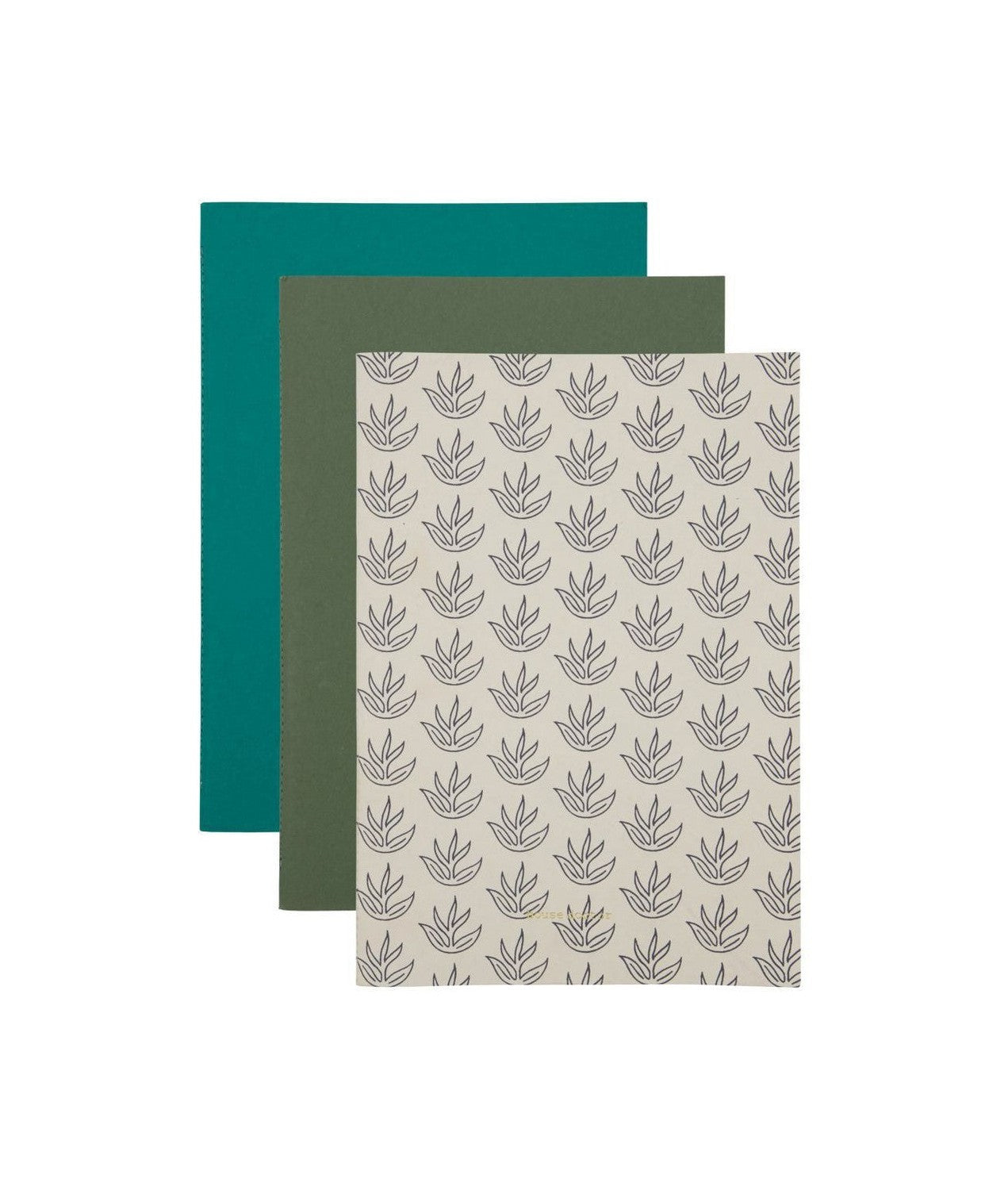 House Doctor Notebook, hddraw, bianco/turqouise/verde