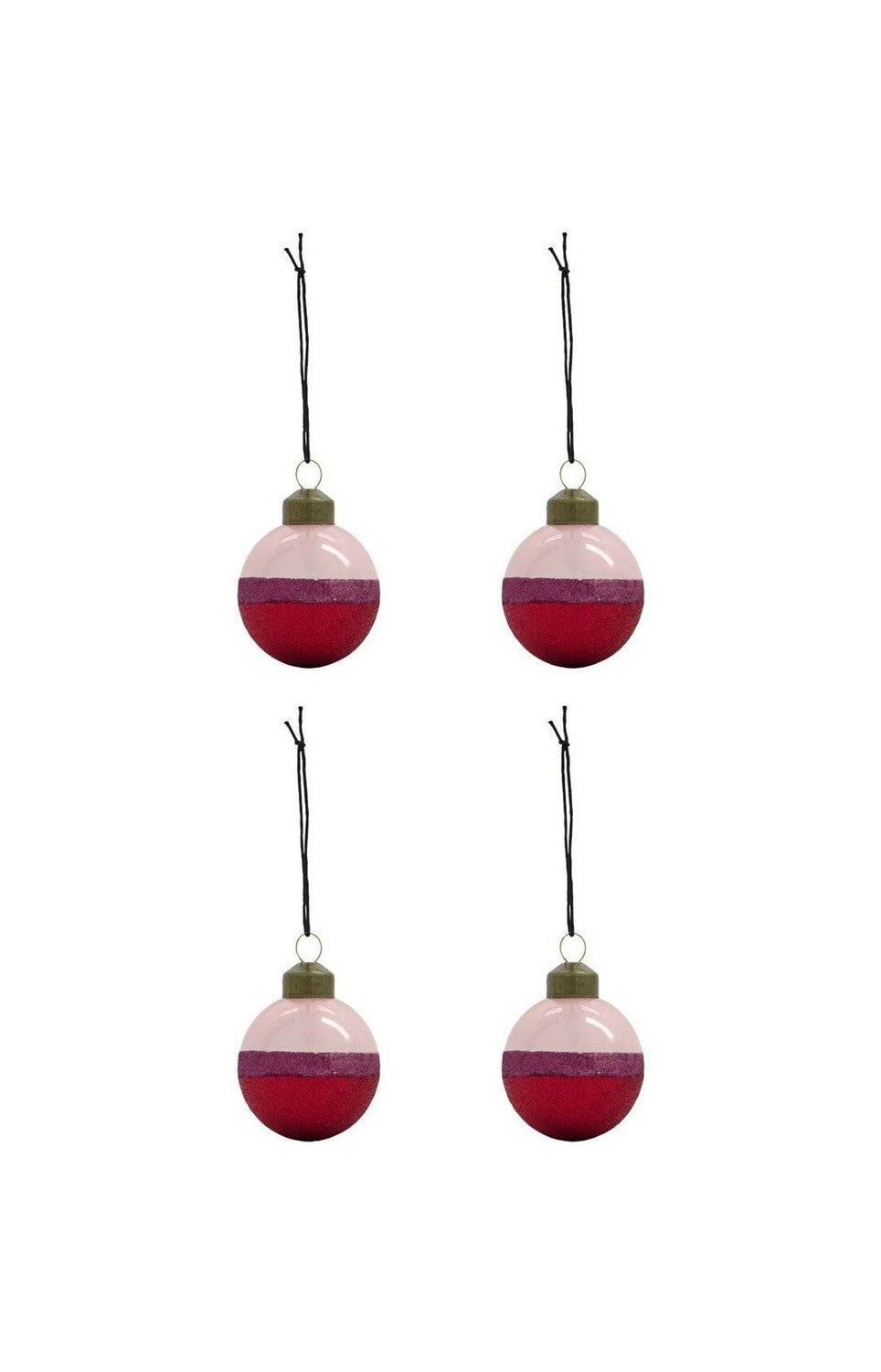 House Doctor Ornaments, HdStripe, Pink/Red