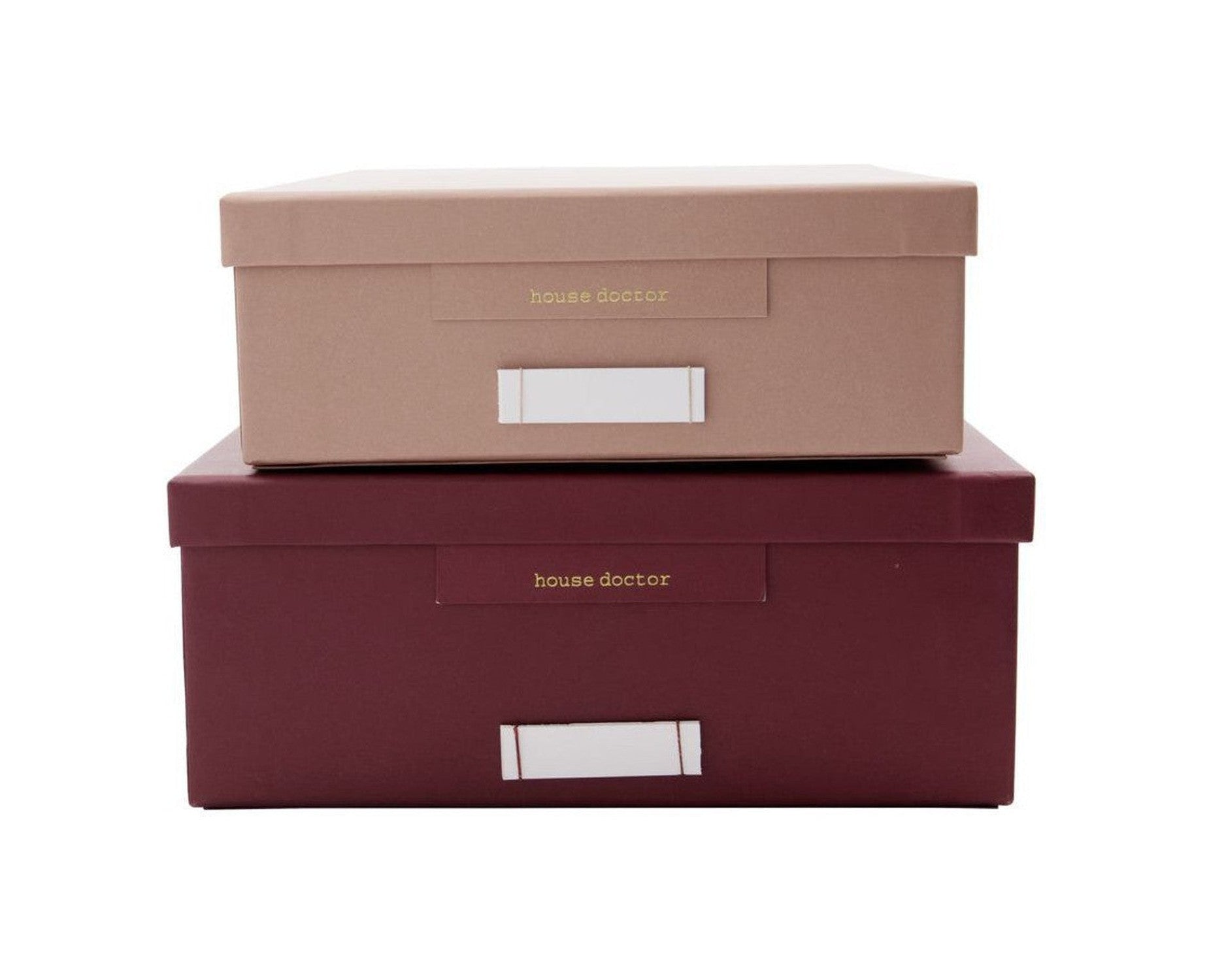 House Doctor Storage Boxes, Hdkeep, Burgundy/Rose