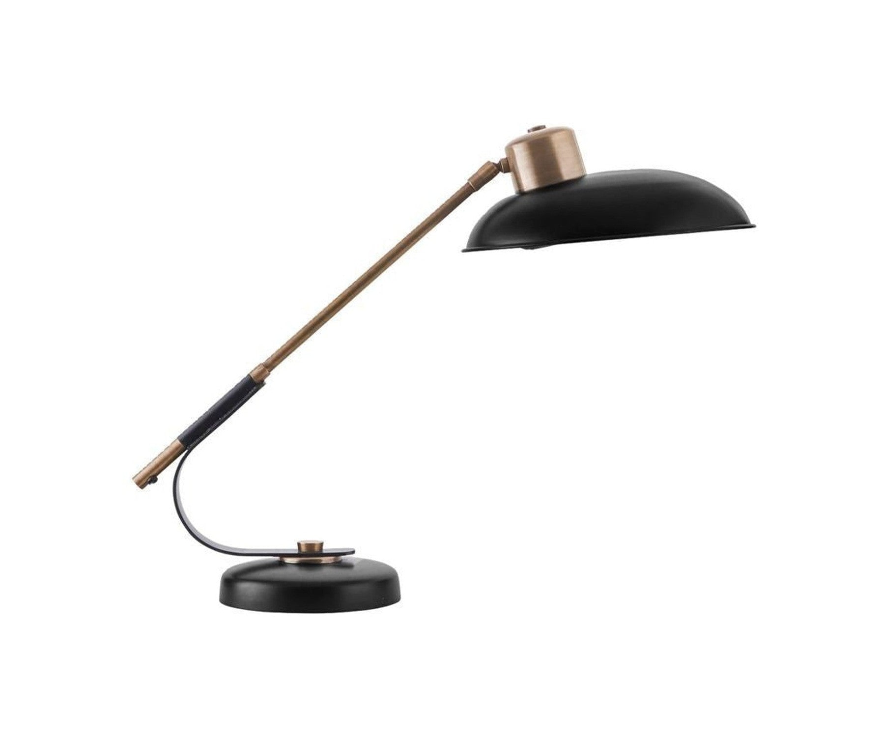 Lampada da tavolo da dottore domestico, hdart deco, nero