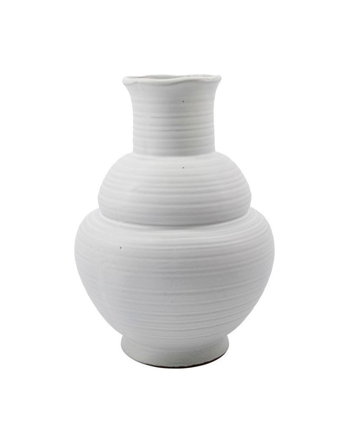 Huslege vase, hdliva, hvit