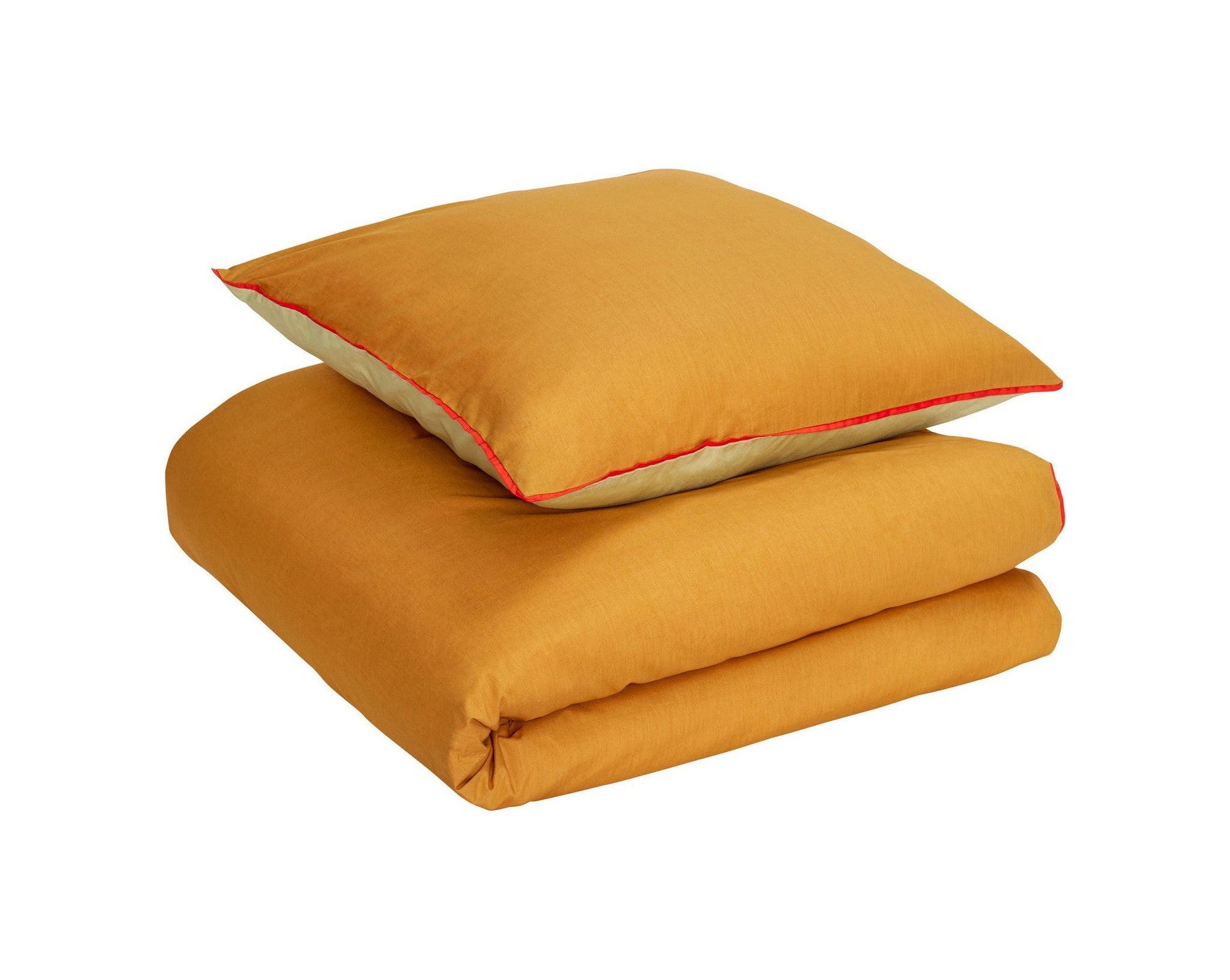 Hübsch Aki sängkläder 60/200 orange/grön