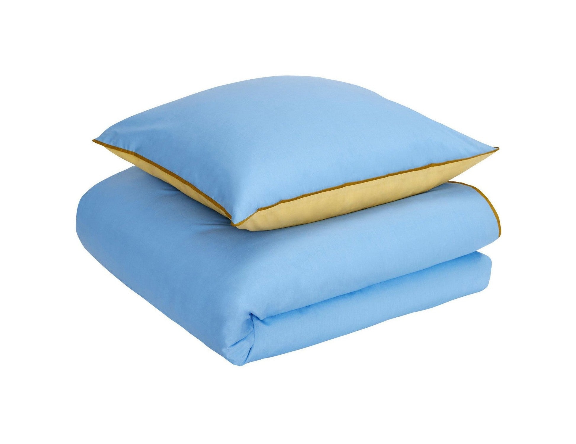 Hübsch Aki Bed Linen 80/200 Blue/Yellow
