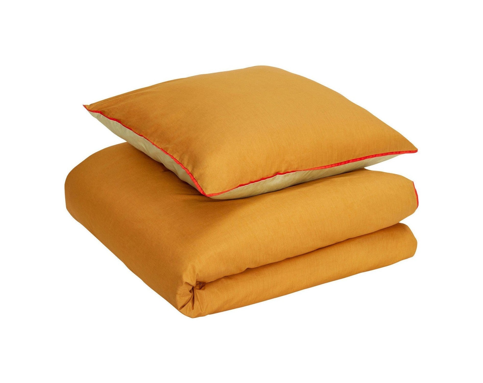 Hübsch Aki sängkläder 80/220 orange/grön