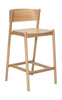 Hübsch Oblique Bar Stool, Natural