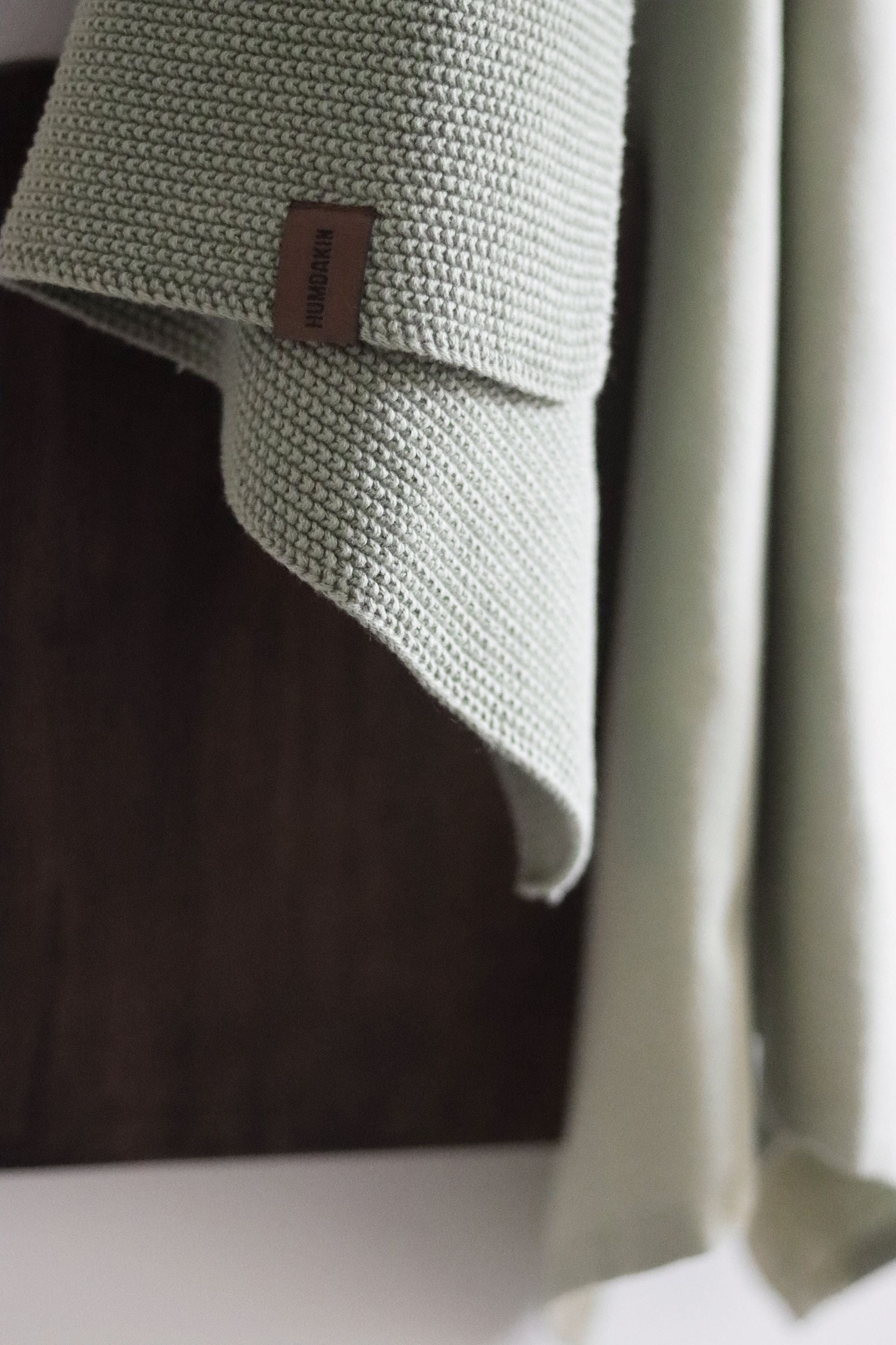 Humdakin针织厨房毛巾，绿茶