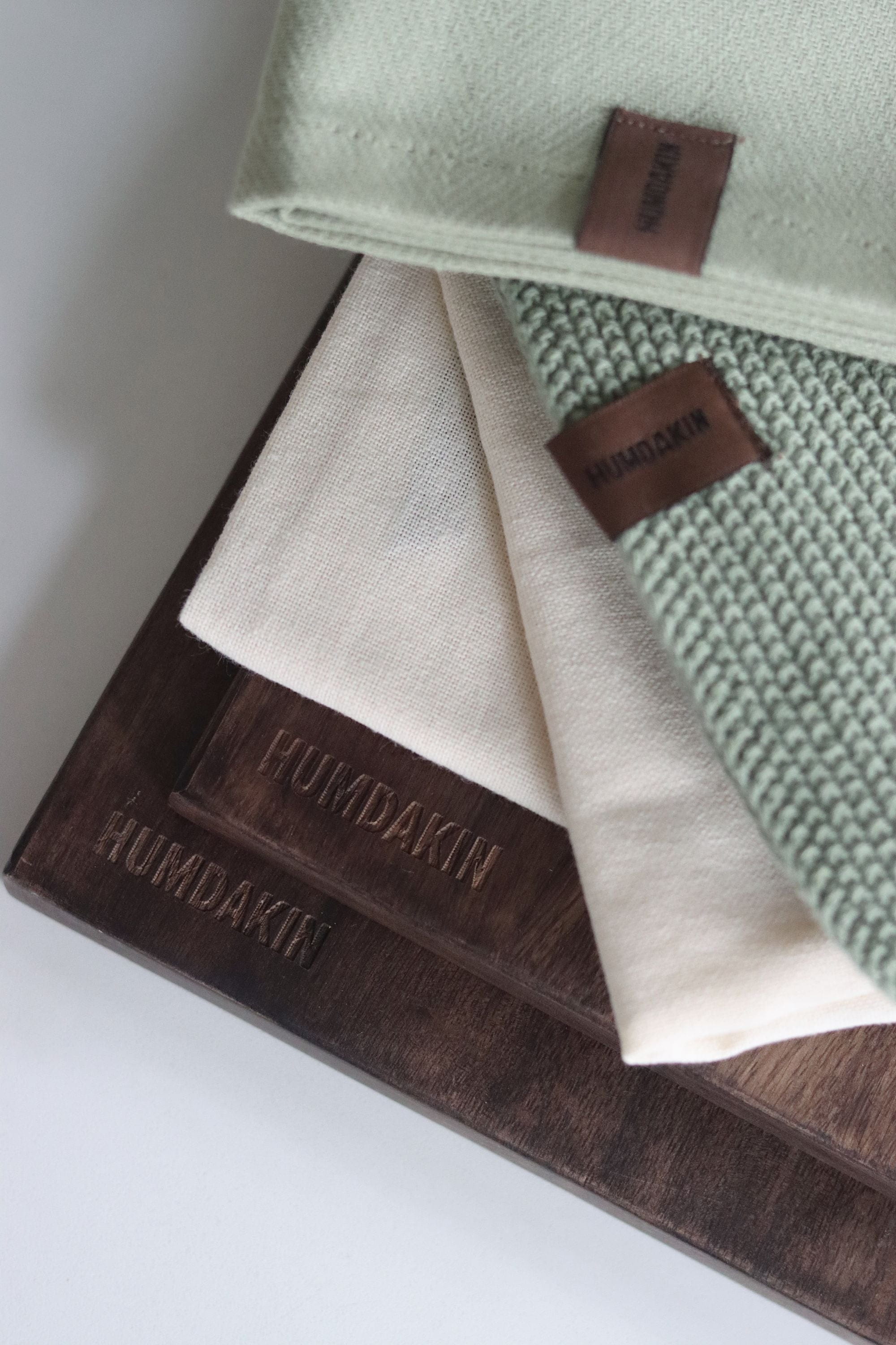 Humdakin针织厨房毛巾，绿茶