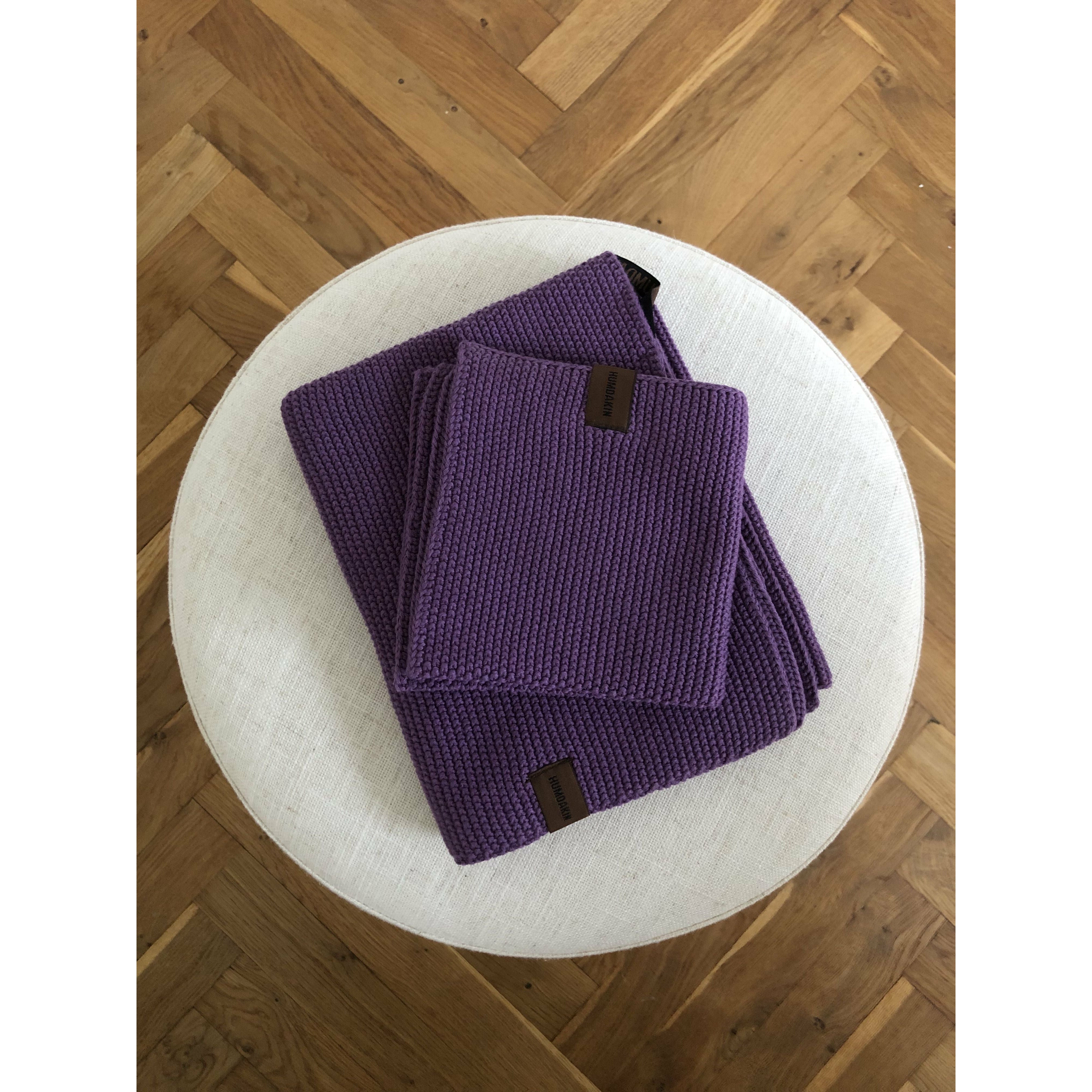 Humdakin针织有机厨房毛巾，紫色