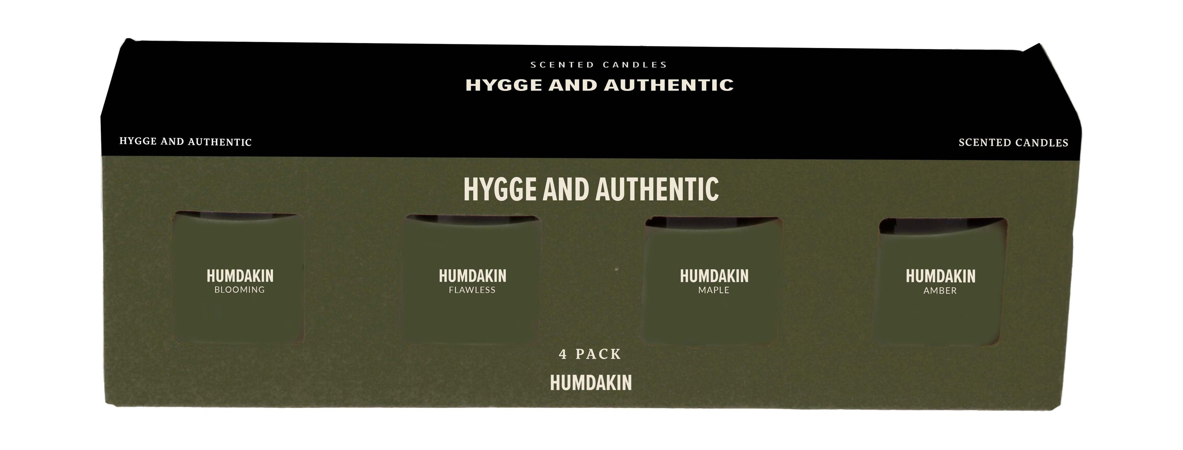 Humdakin Ensemble de bougies parfumées de 4, hygge et authentique