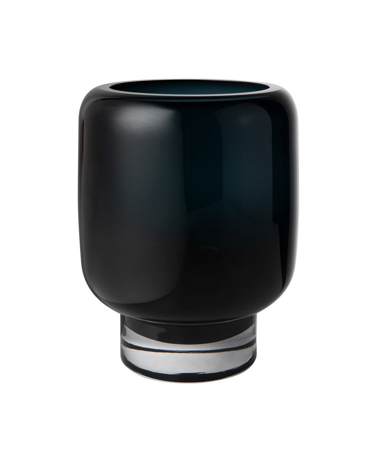 iconic design modern glass vase, Ink Blue, ZADAR 25IB, luxury 9mm