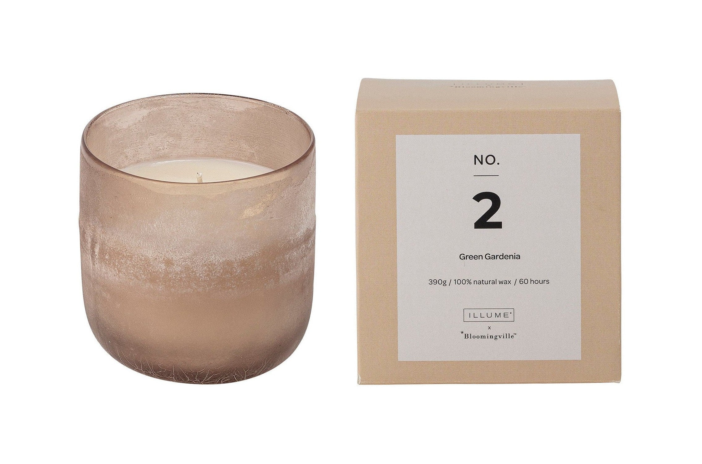 Illume X Bloomingville No.2-Green Gardenia duftlys, Rose, Wax